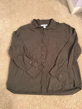Old Navy Long Sleeve Flannel Boyfriend Shirt